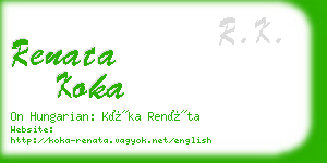 renata koka business card